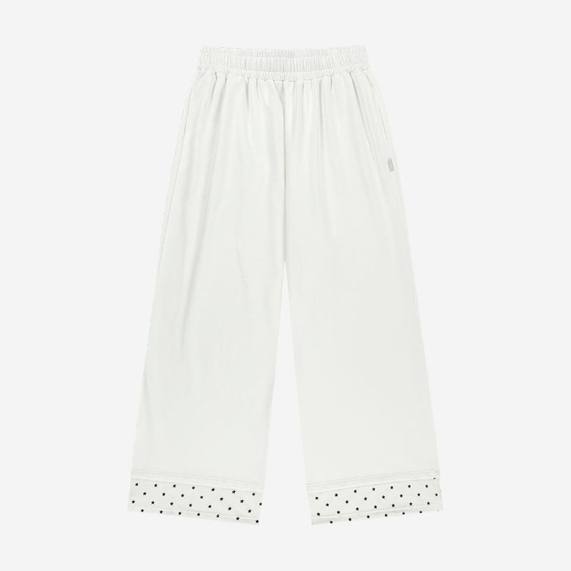Hotfix Logo Wide Sweatpants / Off White