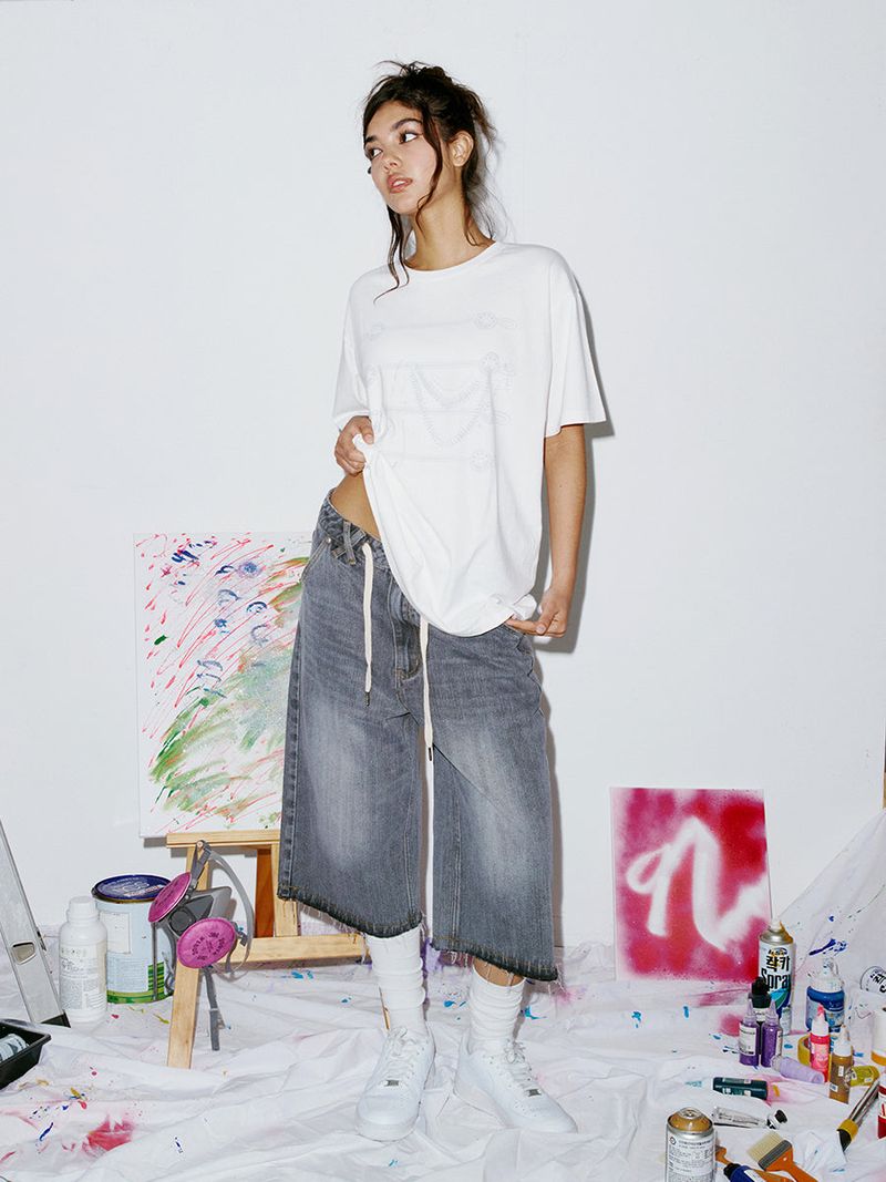 BUTTON TEE IVORY