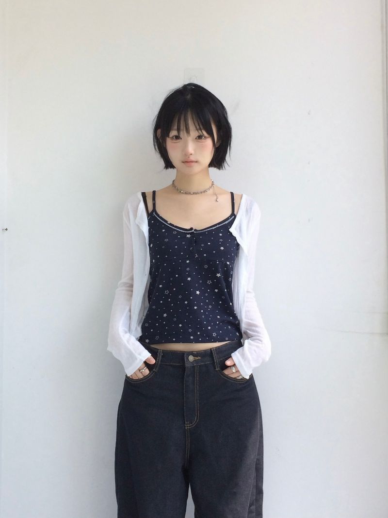 Dawn Star button sleeveless