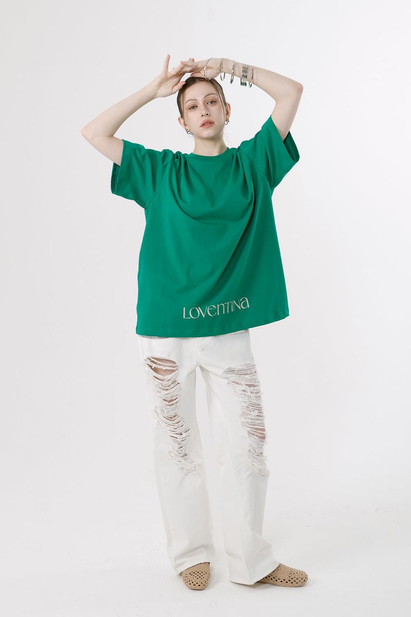 MULTI PRINTING T-SHIRT LIZE_GREEN