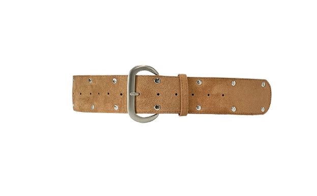 suede stud over belt