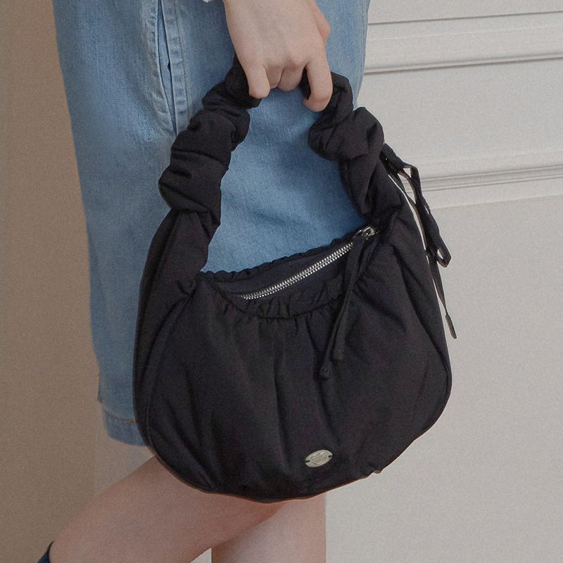 WAY WASHED PADDING BAG (BLACK)