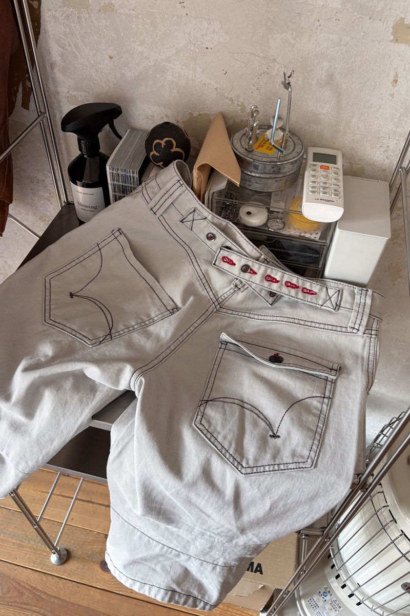 26SS★ CINCH BACK STITCH BERMUDA PANTS