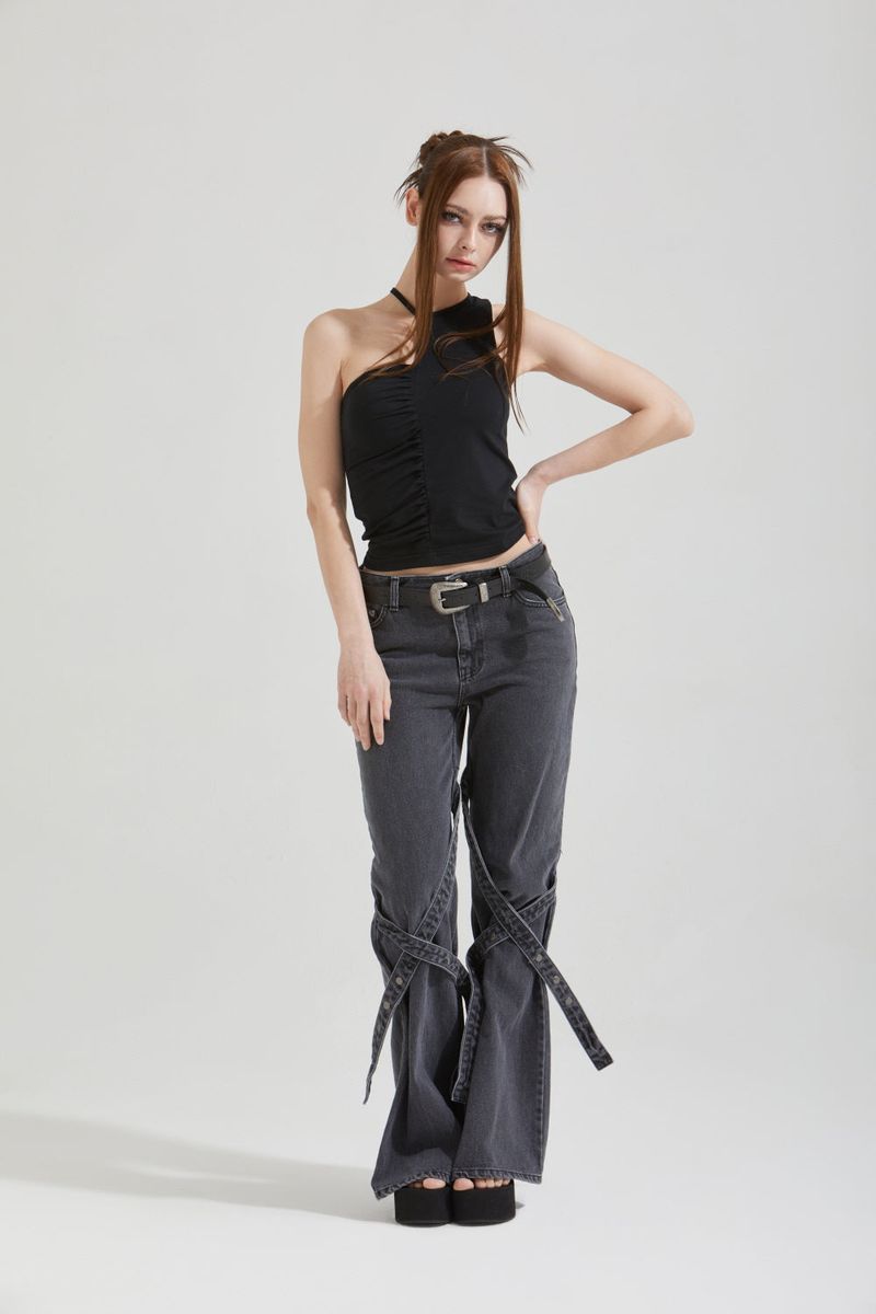 SHIRRING CHOKER TOP