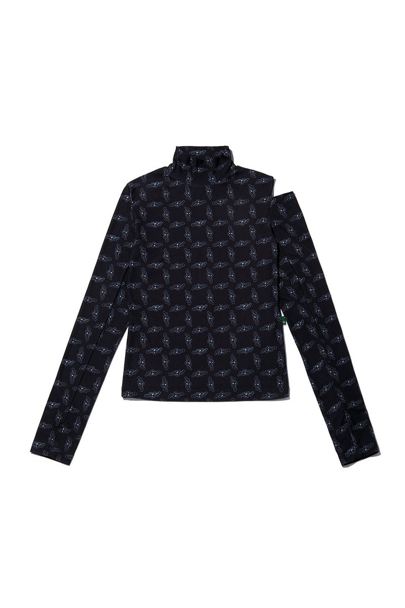 FLIP Pattern Turtleneck_Black