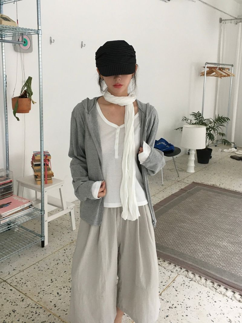 Slab Sweat 2-Way Hooded Zip Up (4c)