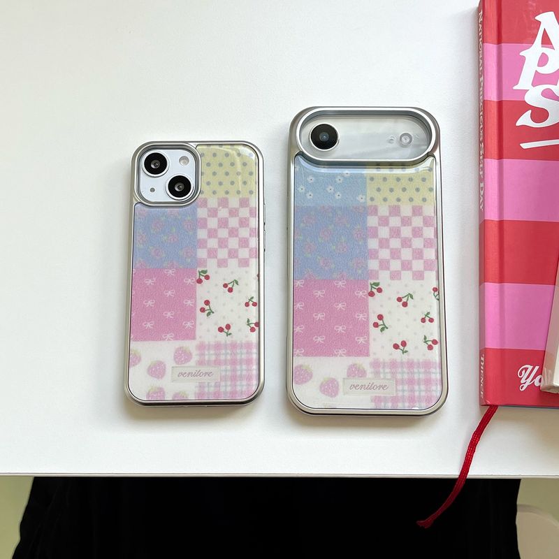[MADE][Glass Silver Bumper Case]  Knit Patchwork Case ⋆ small patch