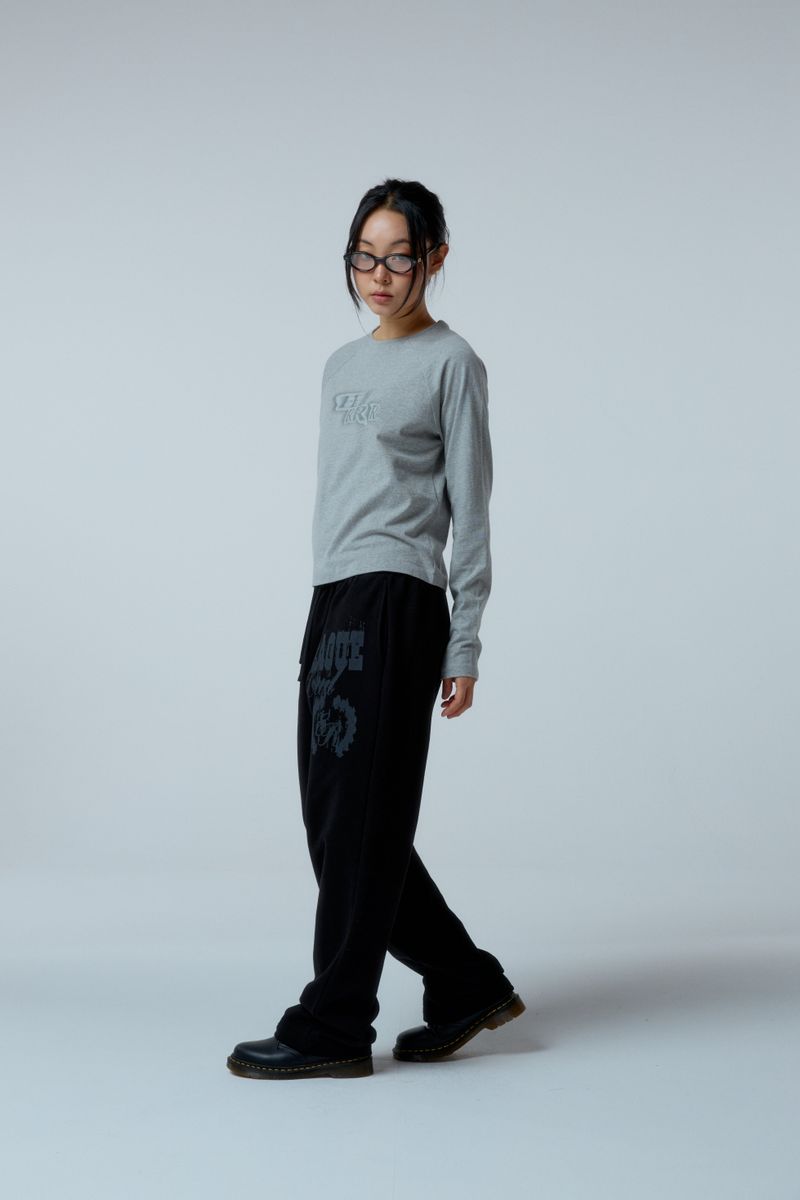 EEERRR Distorted Logo raglan long sleeve (Melange)