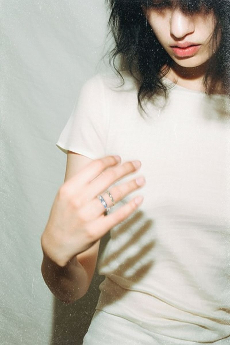 RHOMBUS CARVED RING (THIN/GOLD)