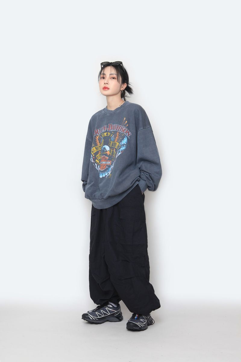 Cotton Balloon Cargo Pants
