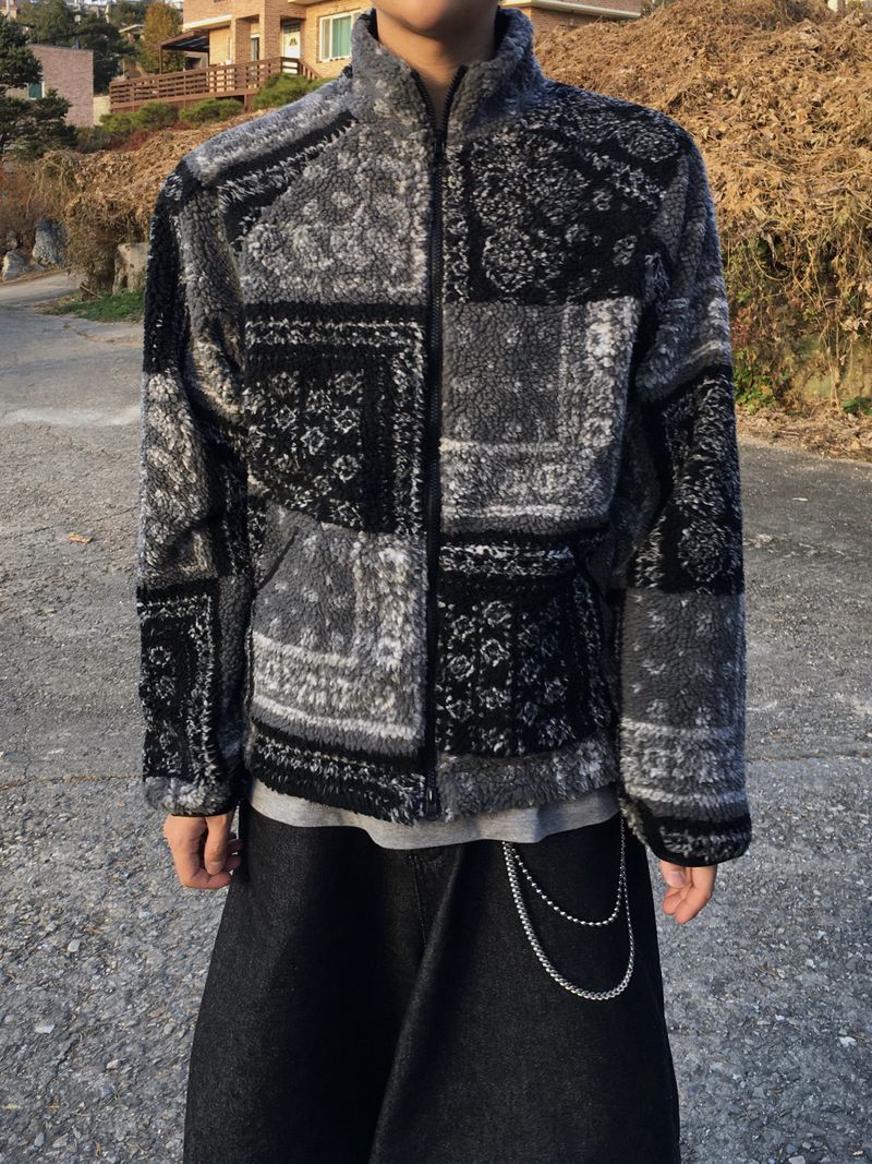 Quant Paisley Fleece Zip-Up Jacket 2C