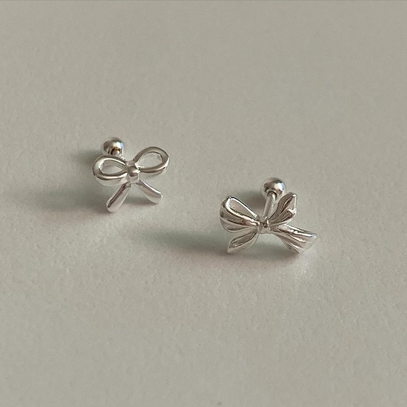 (silver925) Lovely ribbon piercing type1 *silver