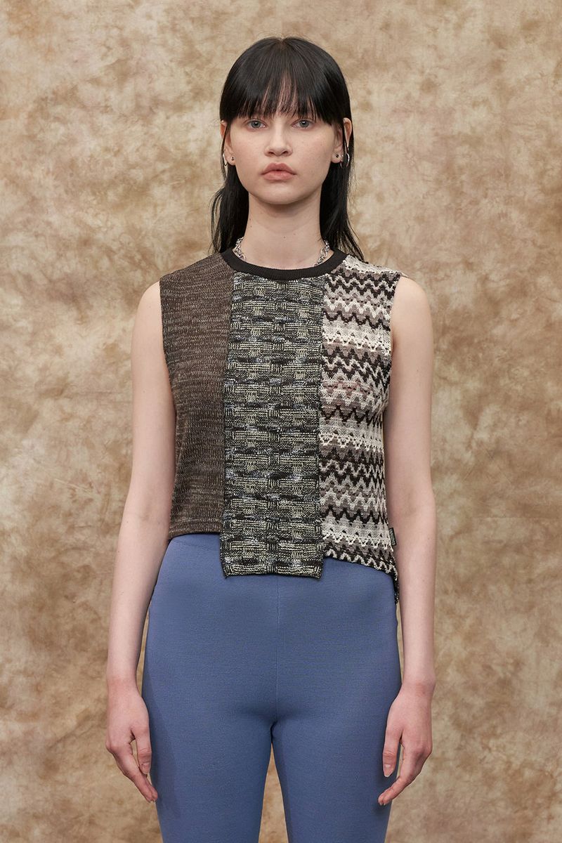 UNALLOYED（アナロイド）の「[22S] MIXED KNIT VEST（Tops）」