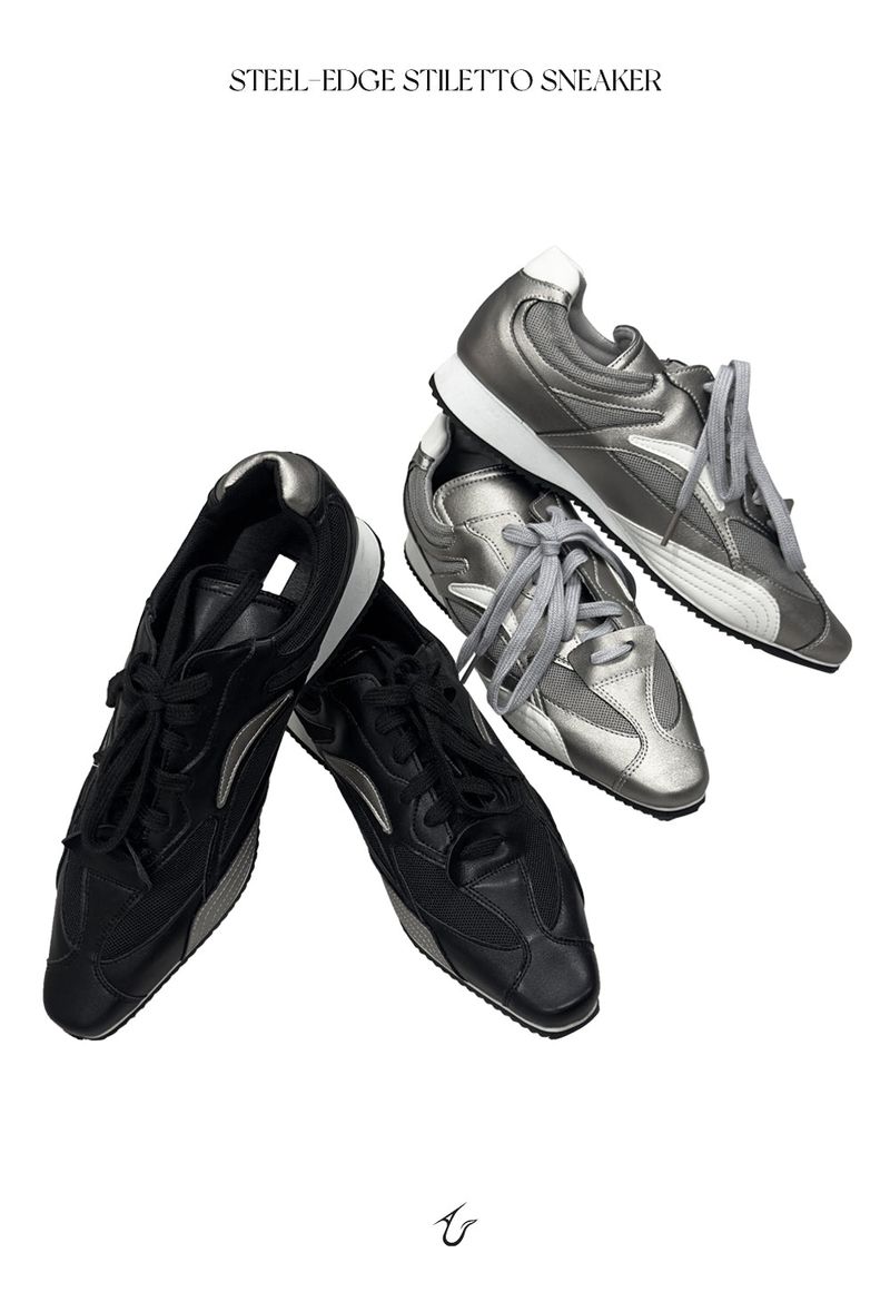 steel-edge stiletto sneaker (2color)