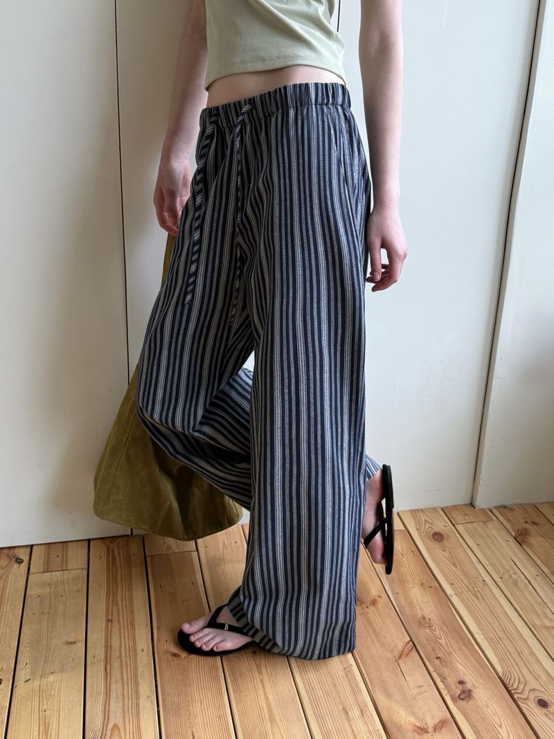[ORIGINAL] Bound Stripe Wide Pants