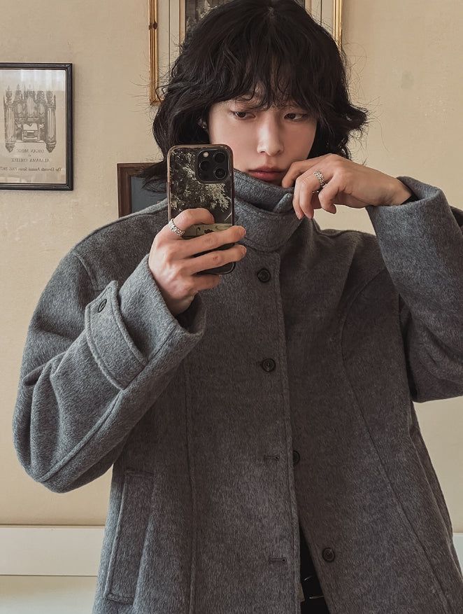 Lumi Mohair Wool Short Coat