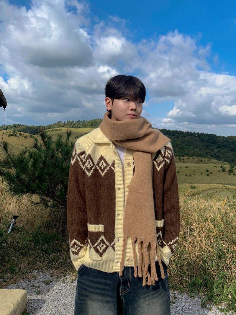 Mer Nordic Collar Knit Cardigan