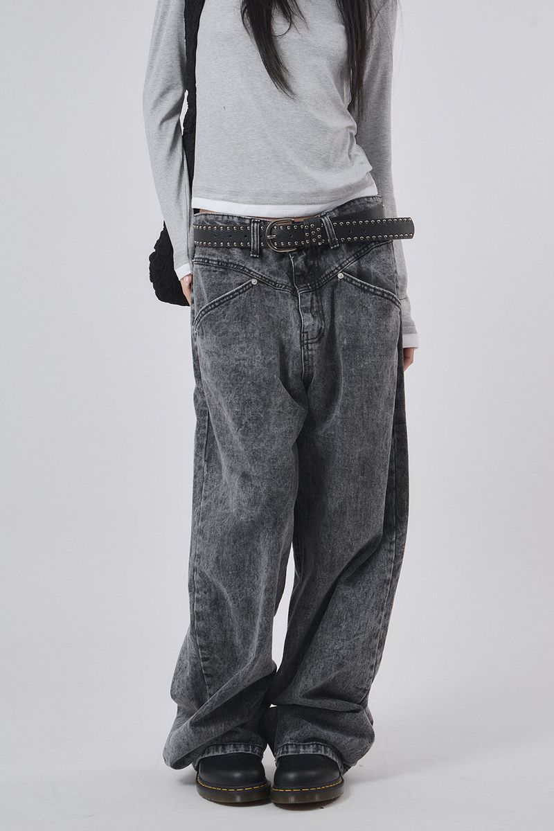 Raucohouse（ラウコハウス）の「Front yoke stone washed denim pants（Pants）」