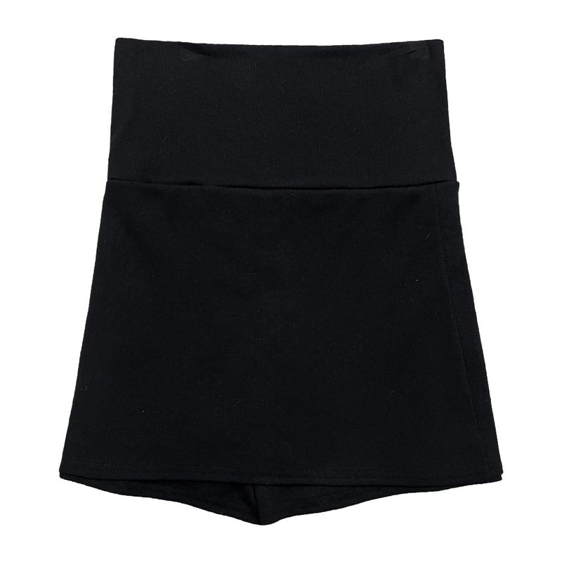 Color Block Button Folding Skirt Pants (3 colors)