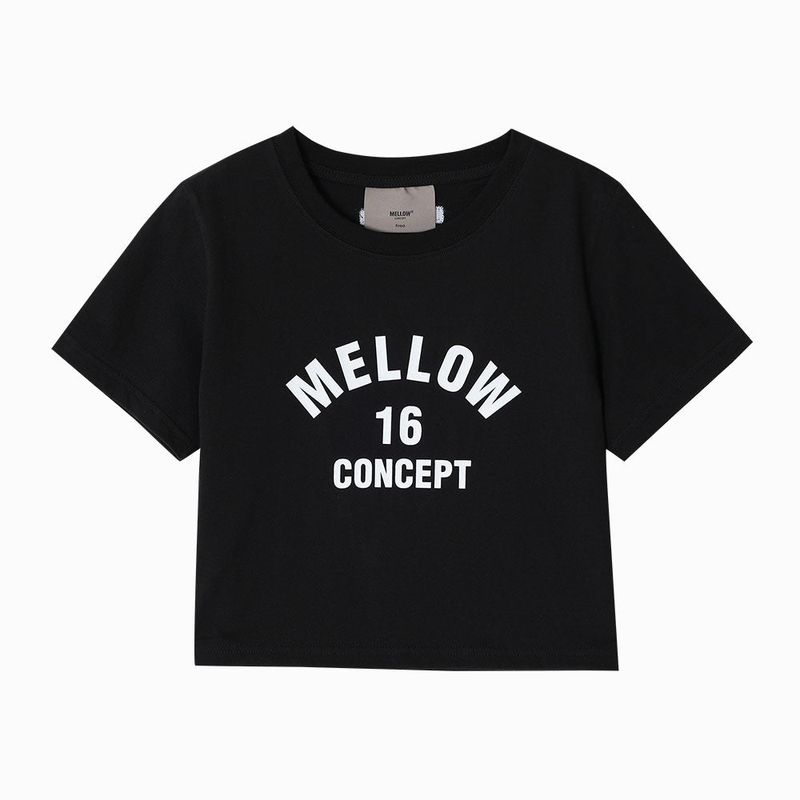 mellowconcept（メロウコンセプト）の「MCT W05 Black concept Crop T-shirts（Tops）」