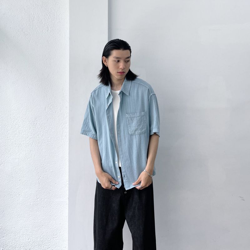 Vertical Line Boxy Shirt