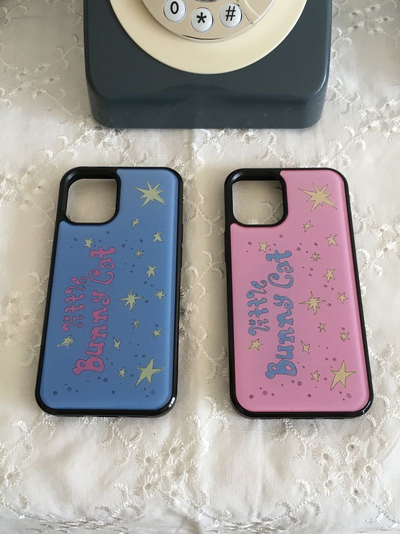 リトルバニーキャット ガラスバンパーケース ( Blue )