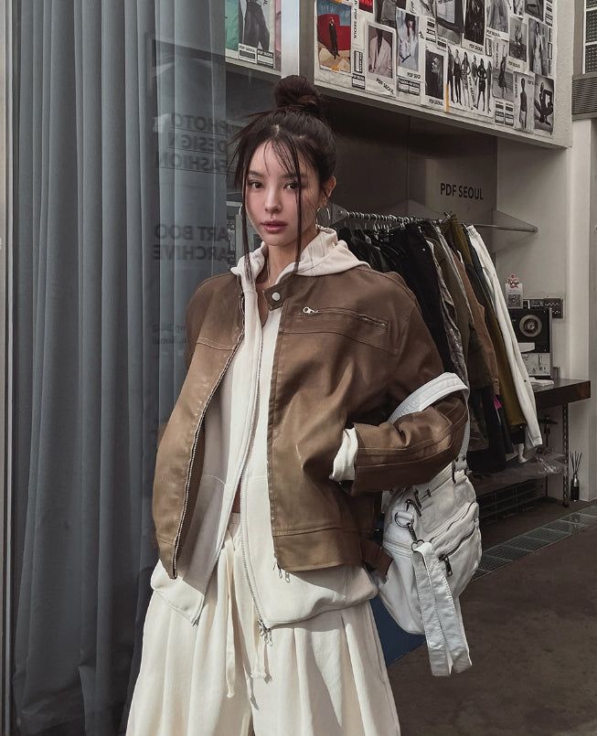 Kien Vintage Trackline Leather Jacket