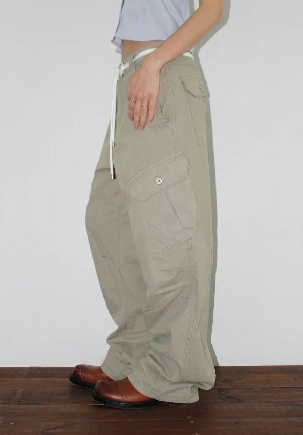 HERRINGBONE CARGO PANTS