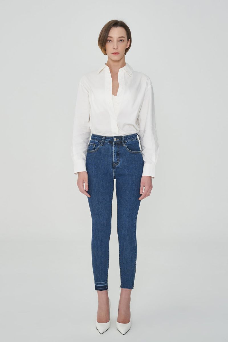 DARK BLUE SKINNY JEAN[6868]