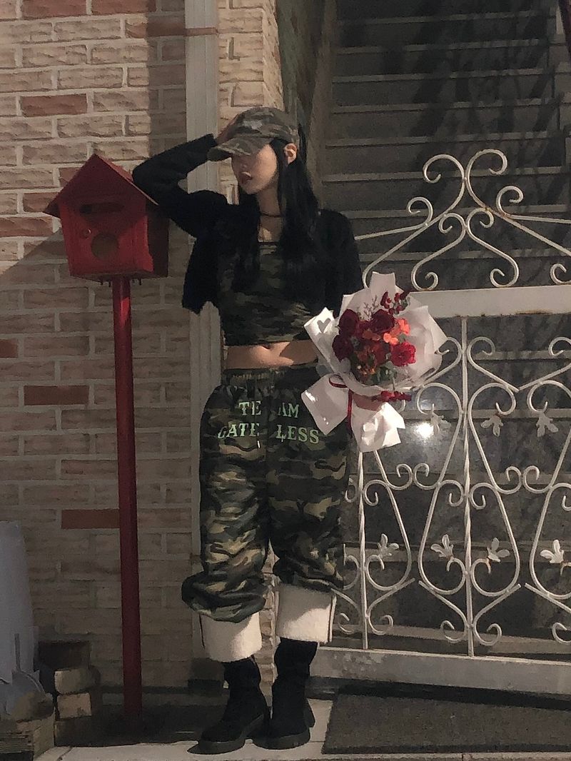 (2 Type) Patterned Wide Sweatpants