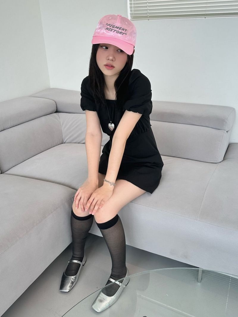 back strap ribbon dress
