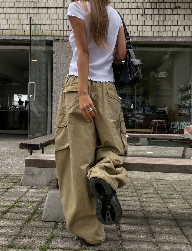 [Planned Product] Summer Pigment Strap Cargo Balloon Pants