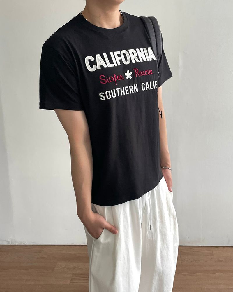 Cali Embroidery Short Sleeve Tee