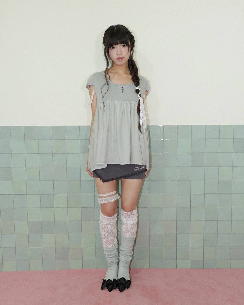 APRON MICRO PANTS / GREY