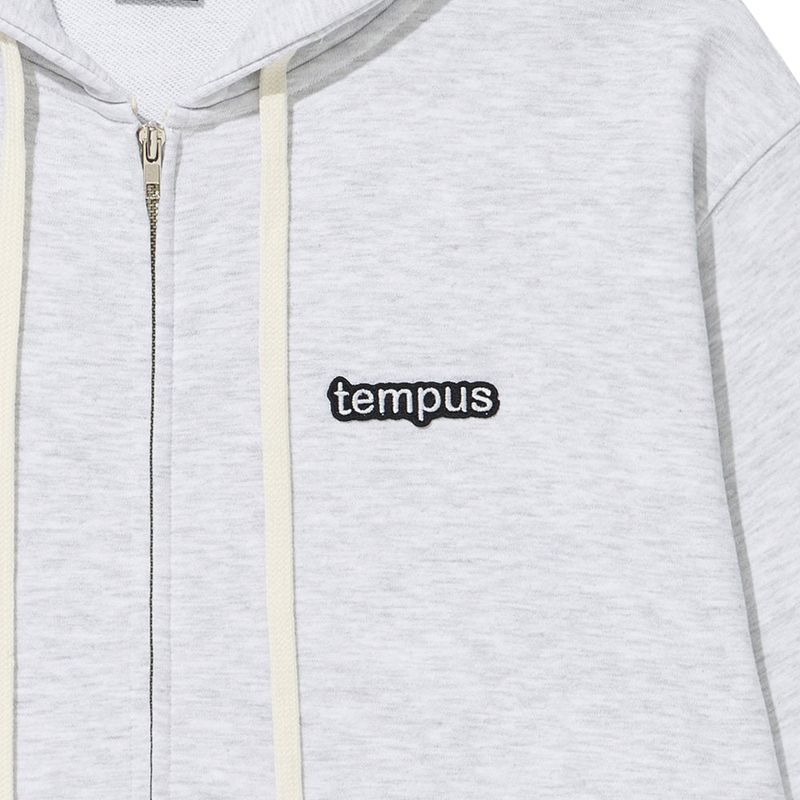 TEMPUS PATCH STANDARD HOOD ZIP-UP [WHITE MELANGE]