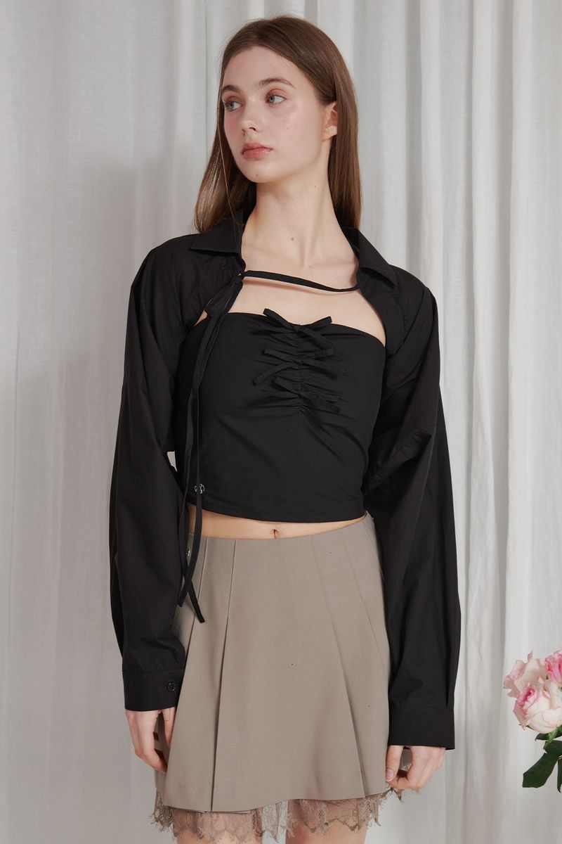 DANIELLE SHIRT BOLERO black