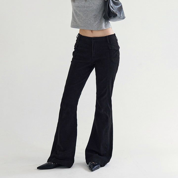 [MADE/4 Sizes] [Digen] Panel Cargo Bootcut Cotton Pants - 4 Colors