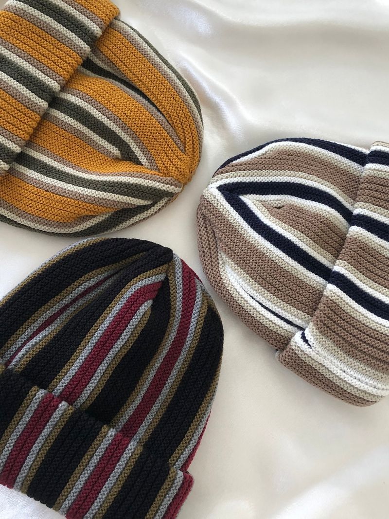 Retro color beanie 