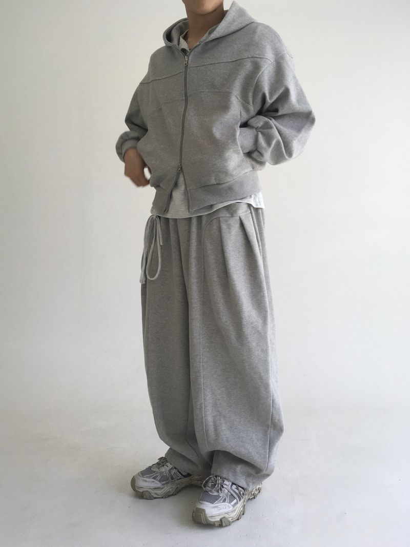 curved bonded pants(2colors)