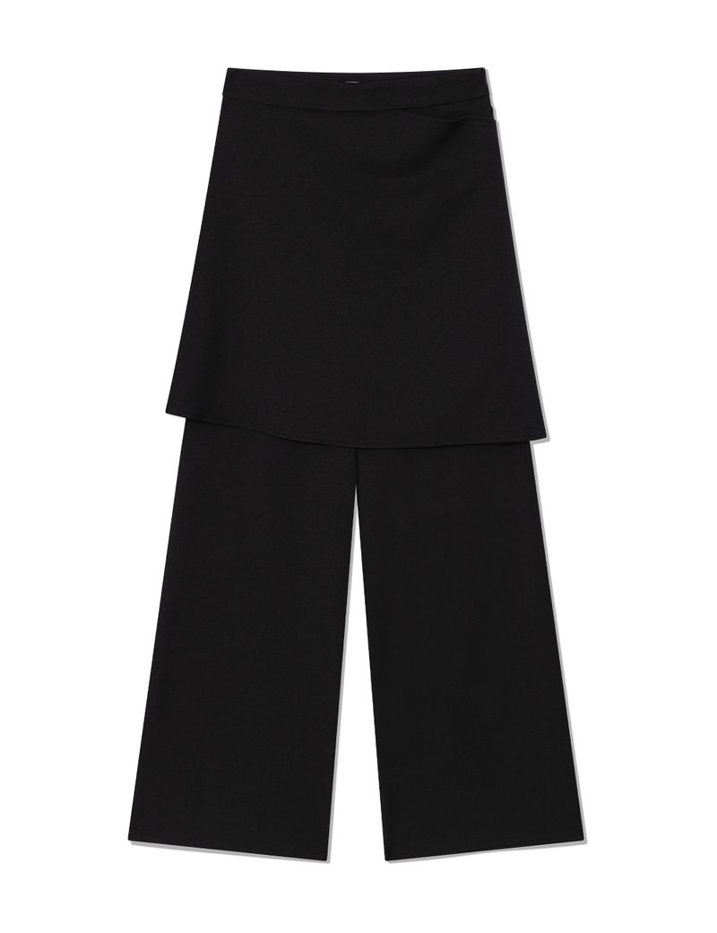 FLARED SKIRT PANTS(BLACK)