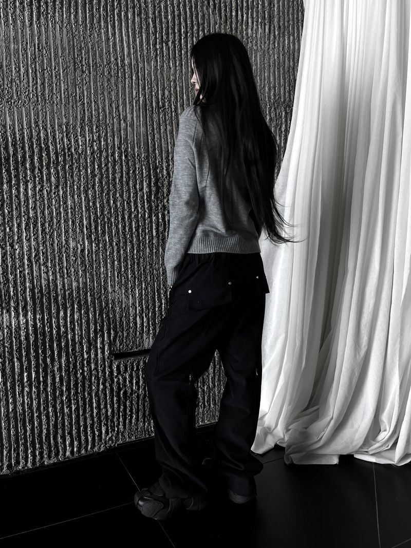 dying cutting zipper pants