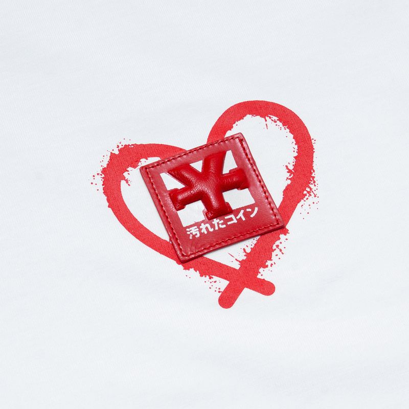 DirtyCoins Patch In Heart T-Shirt White
