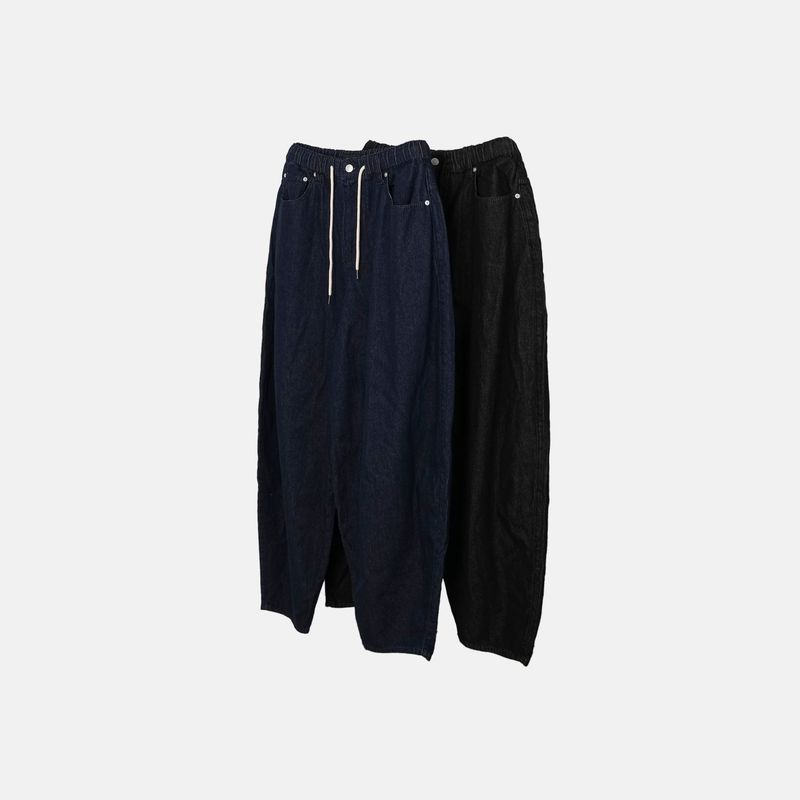 Deep green banding balloon pants (2c)