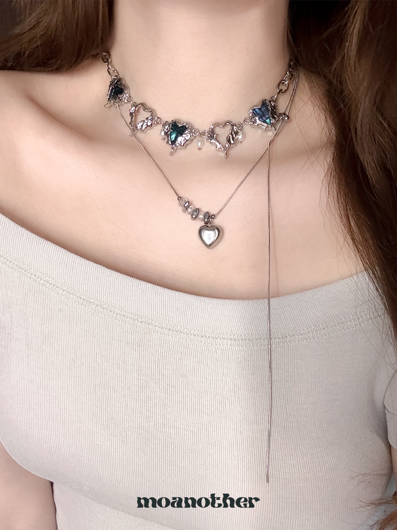 [Heart2Hearts Yuha, IDLE Minnie PIck!] Triple Heart Necklace