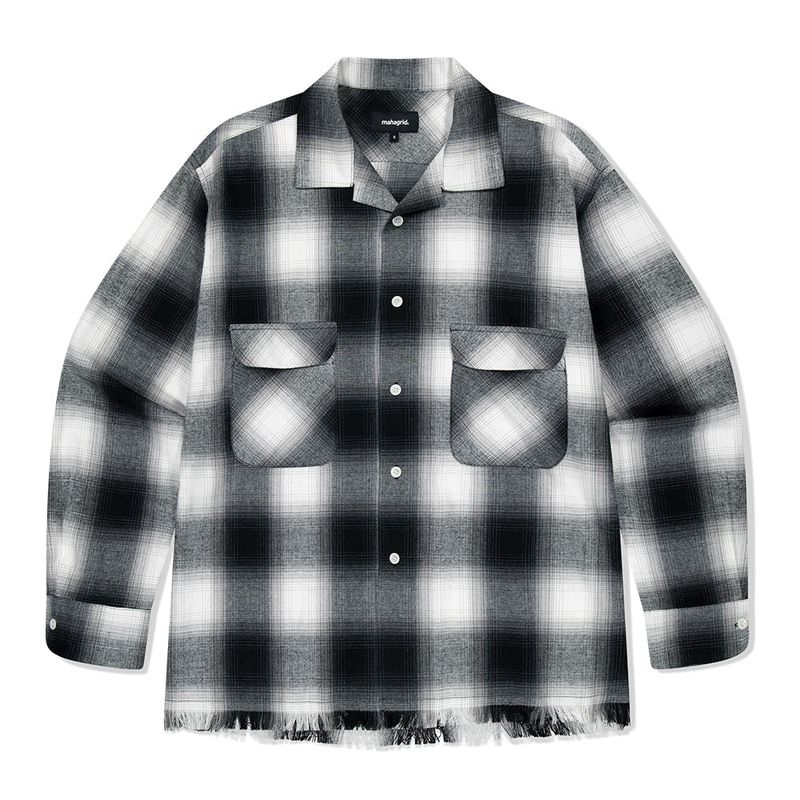 mahagrid(マハグリッド)の「CUT OFF FLANNEL CHECK SHIRT(Tops)」