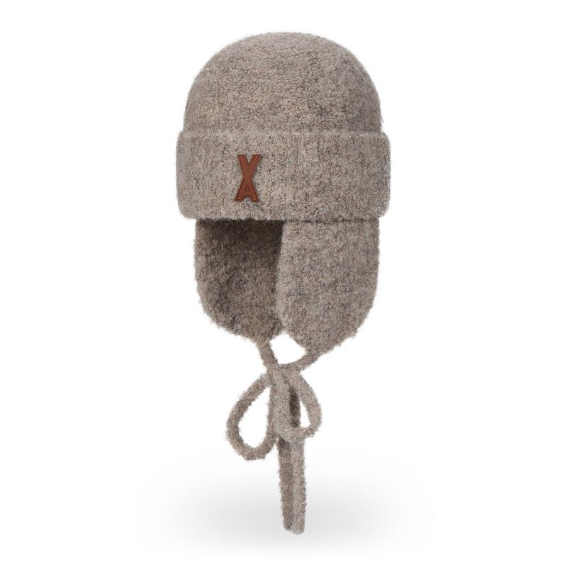 VA Patch Fly Knit Beanie / Beige