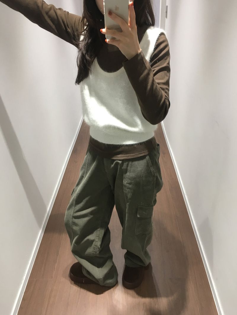 Corduroy Pintuck Cargo Pants (3color)
