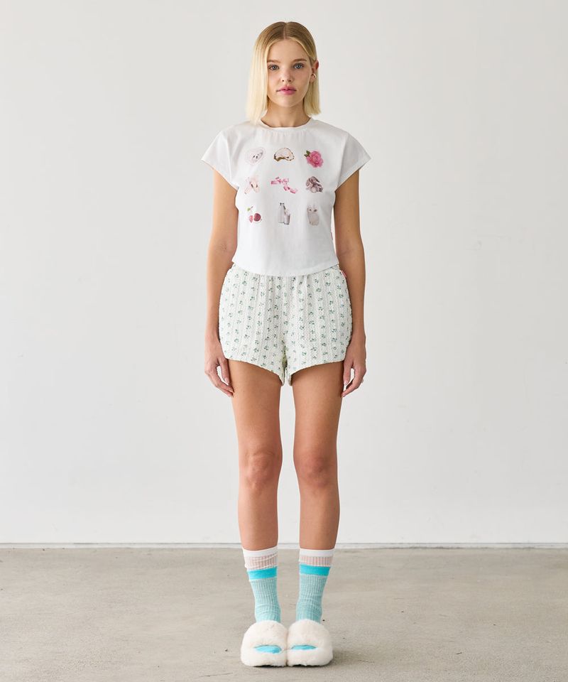 GRAPHIC CROP T WHITE