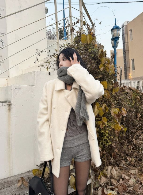 Vanilla Snow Midi Coat