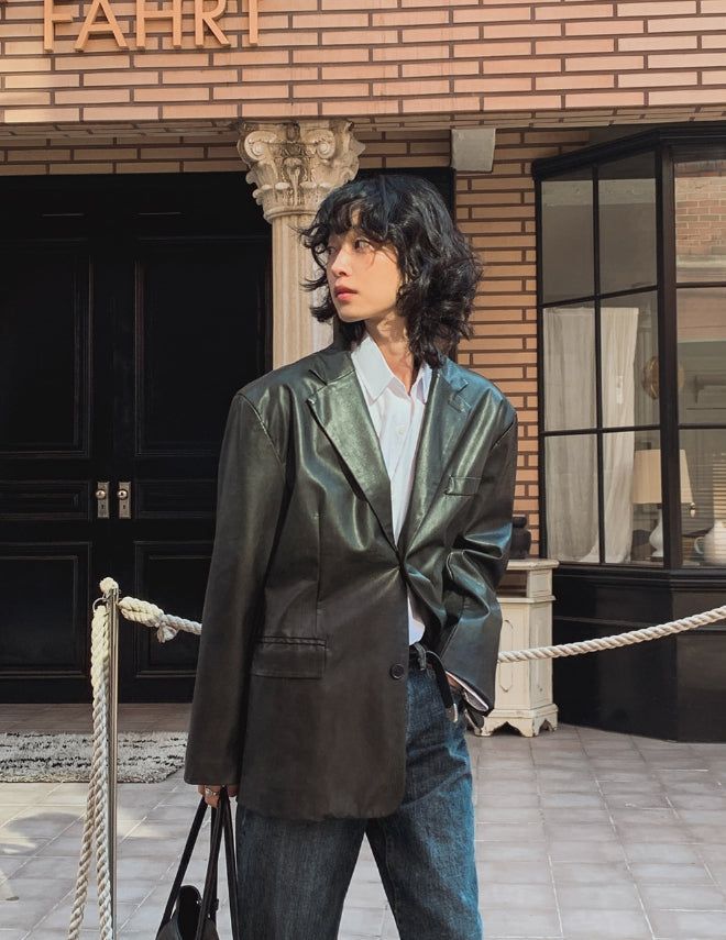 2PLAN(ツープラン)の「Kates leather over blazer(Jackets/Outerwear)」